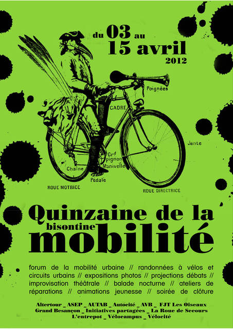 affiche quinzaine mobilité urbaine Besançon